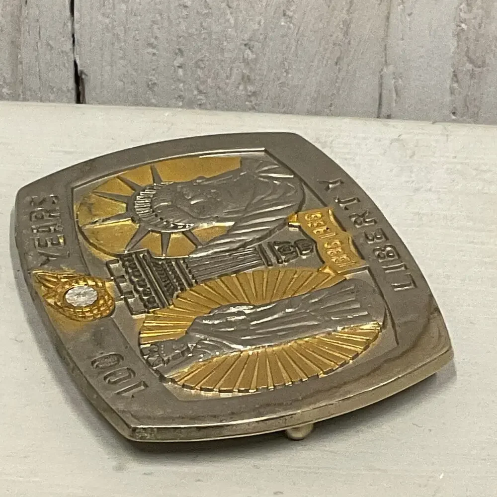 Sterling Treasury 100 Years Liberty Belt Buckle 1996 Statue of Liberty Patriotic
